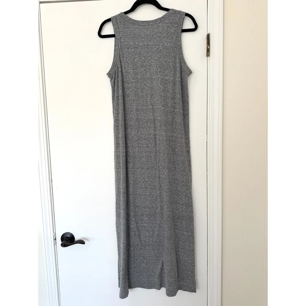Current/Elliott The Perfect Muscle Tee Dress Heather Grey Midi Slit Large